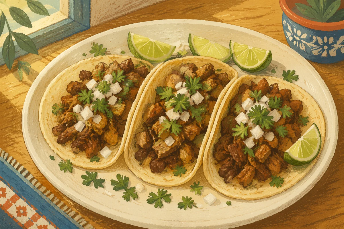 Fresh Street Tacos with Lime and Cilantro