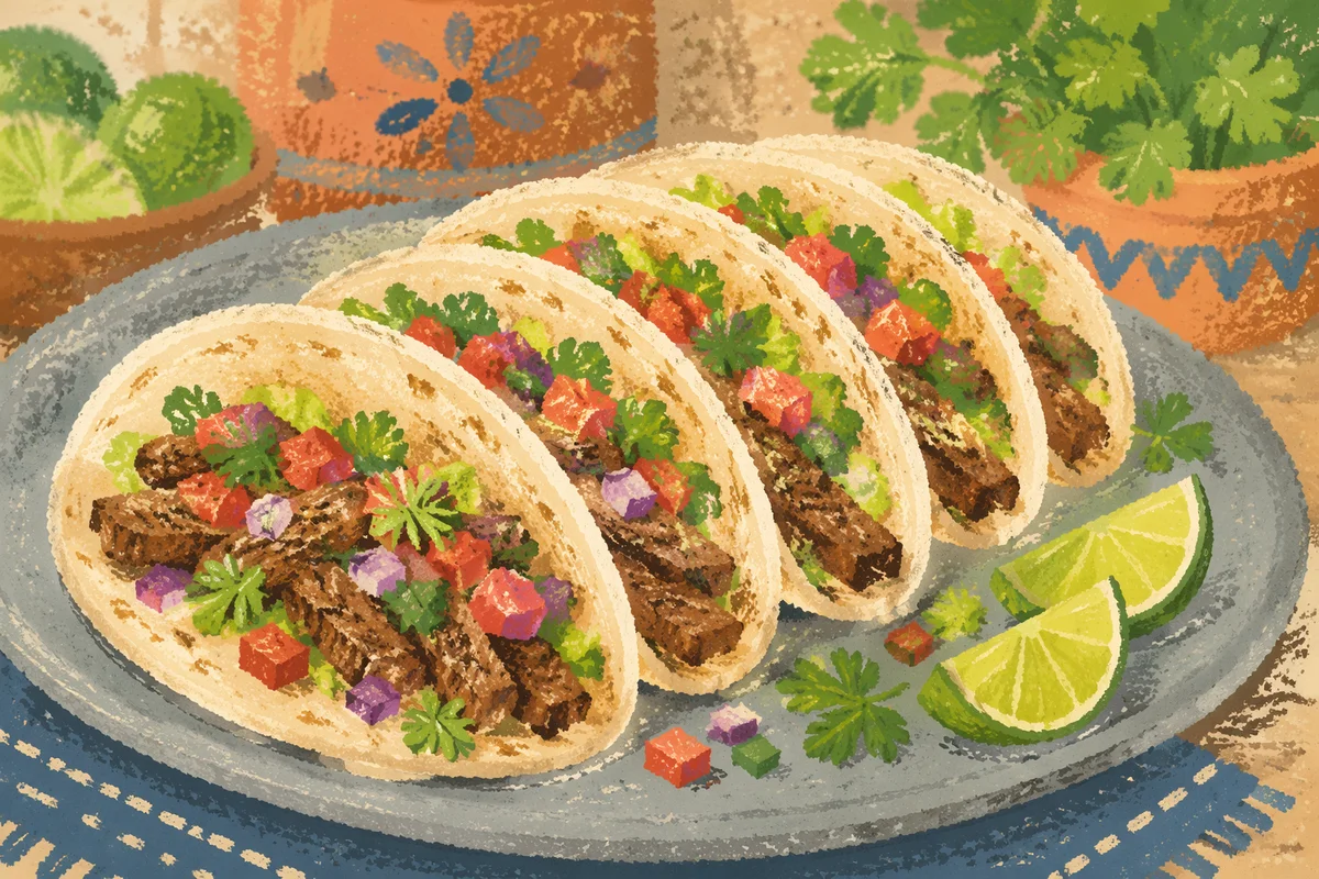 Fresh Beef Tacos with Lime and Cilantro
