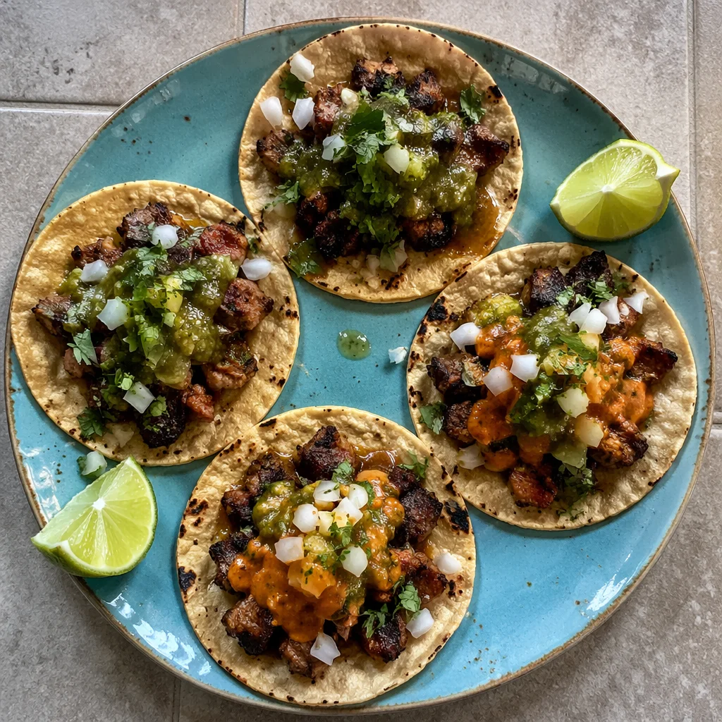 Street Tacos with Lime and Cilantro