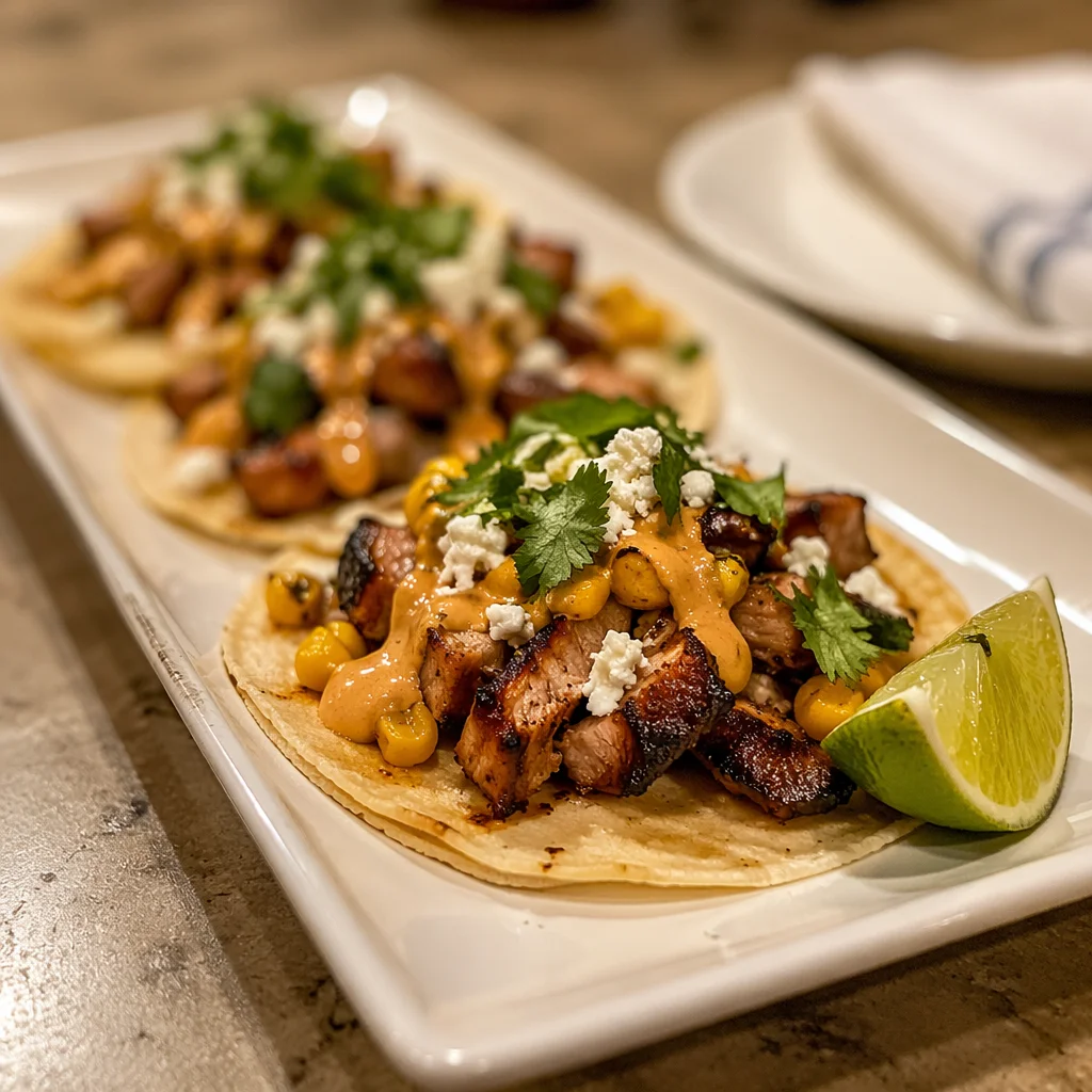 Fresh Street Tacos with Lime and Cilantro