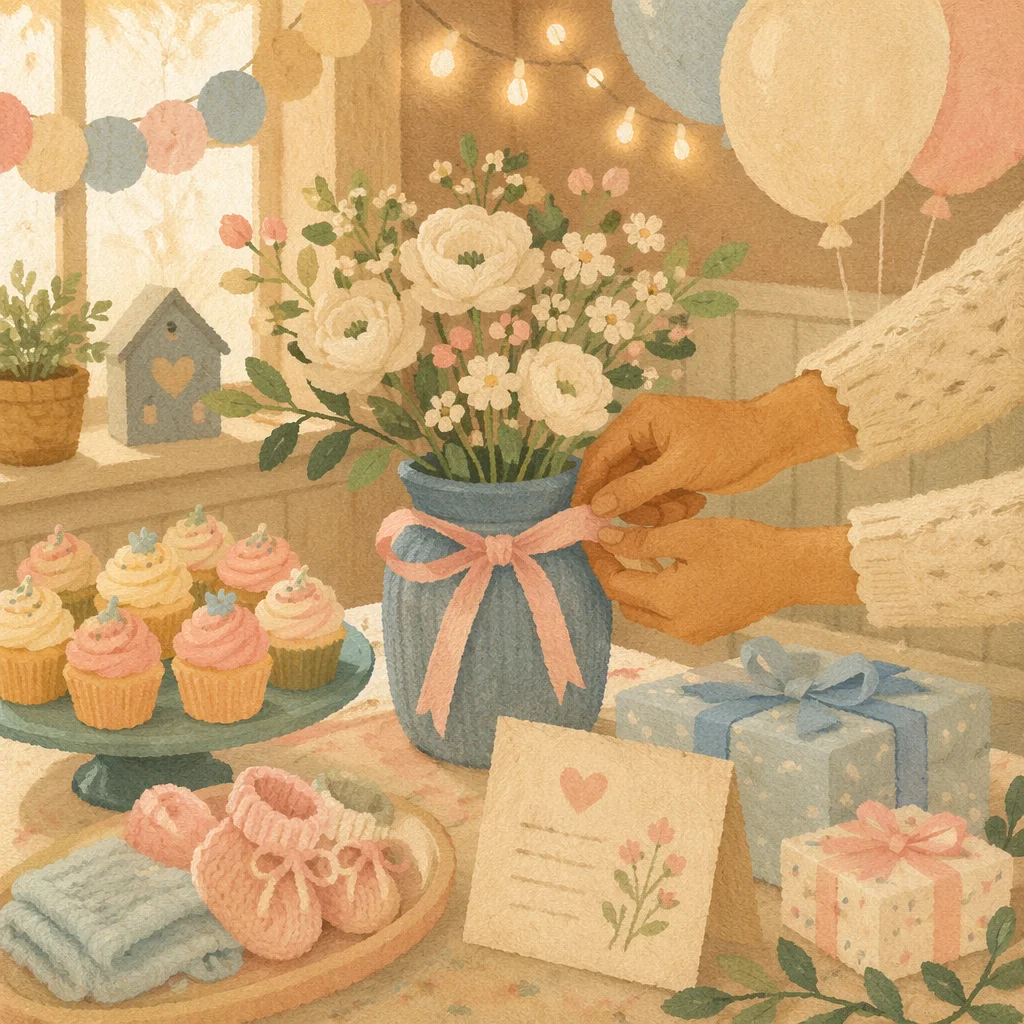 Pastel Holiday Baby Shower Dessert Table