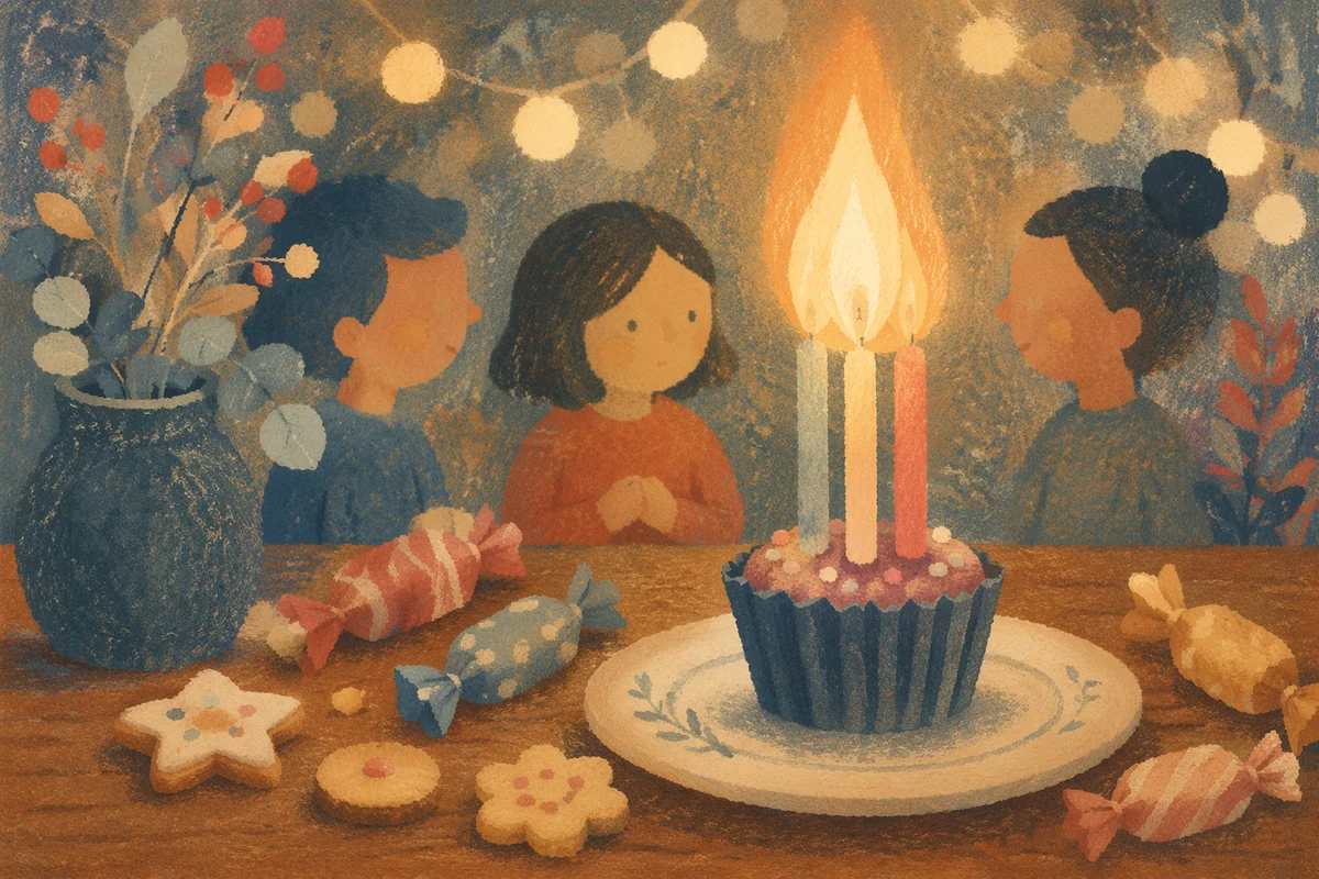 Candlelit Birthday Cupcake Party Celebration