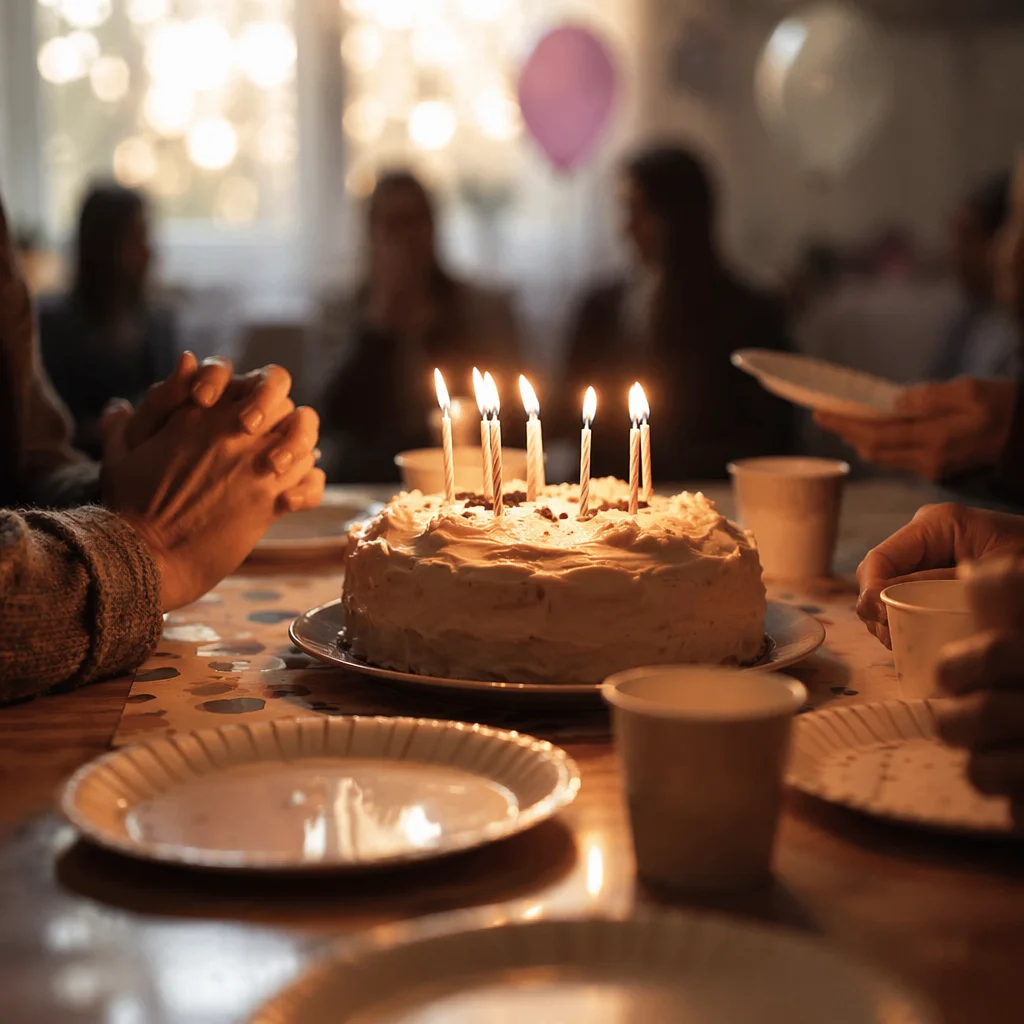 Joyful Birthday Cake Prayer Celebration