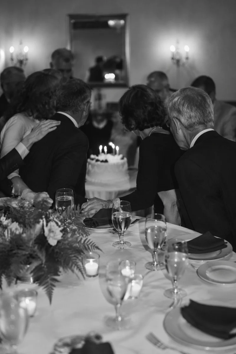 Elegant Birthday Fellowship Dinner with Candlelit Cake