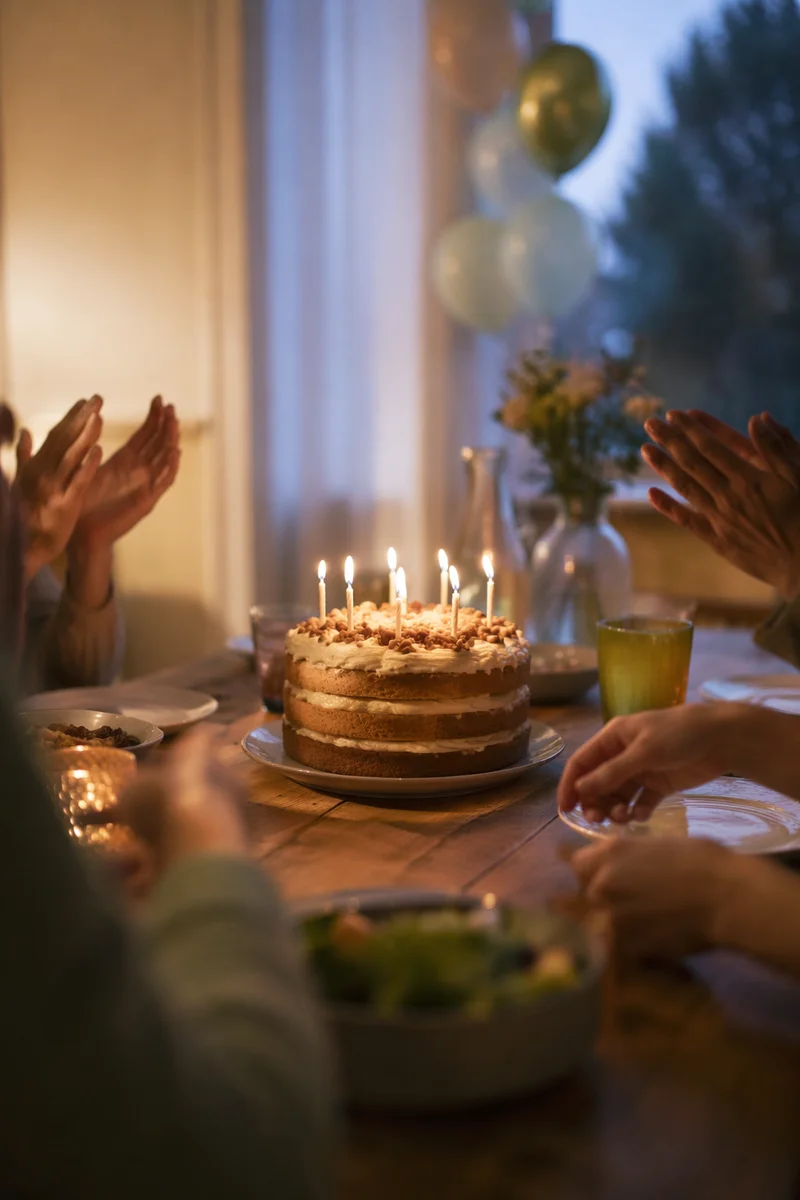 Warm Church Fellowship Birthday Cake Celebration