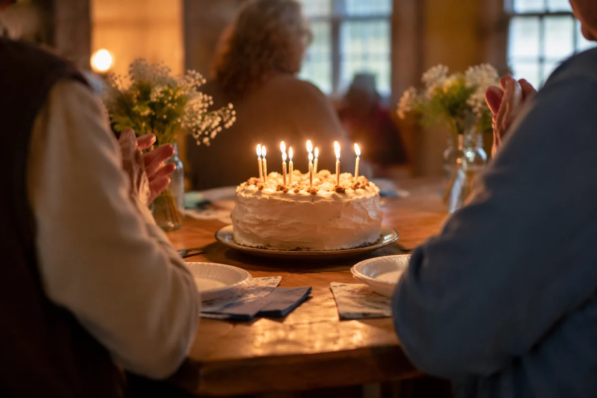 Church Fellowship Birthday Cake Celebration