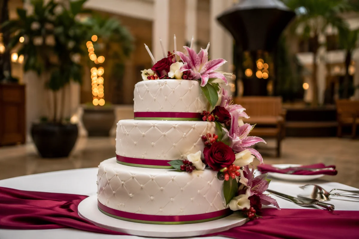 Elegant Floral Birthday Cake Celebration