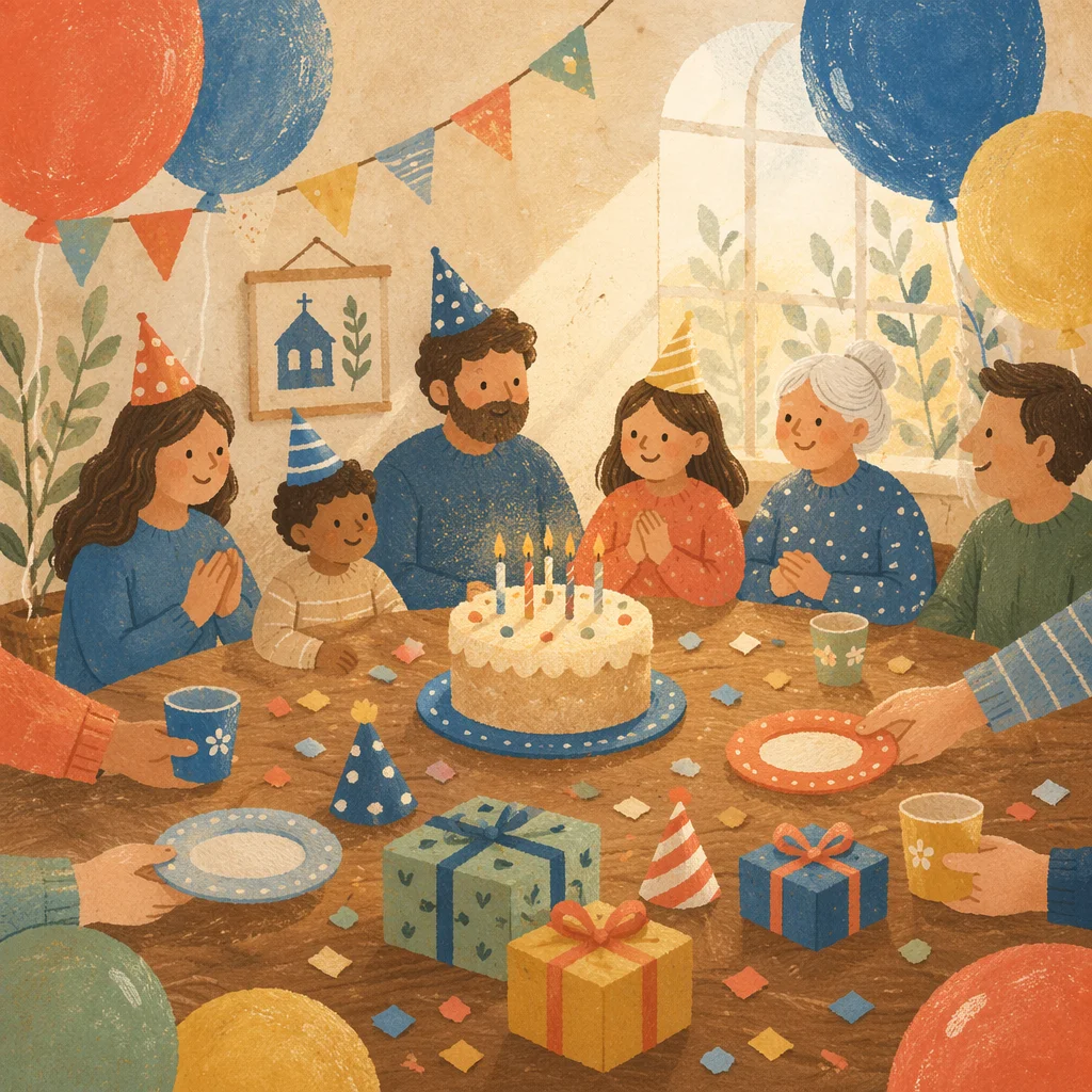 Joyful Birthday Fellowship Table Celebration