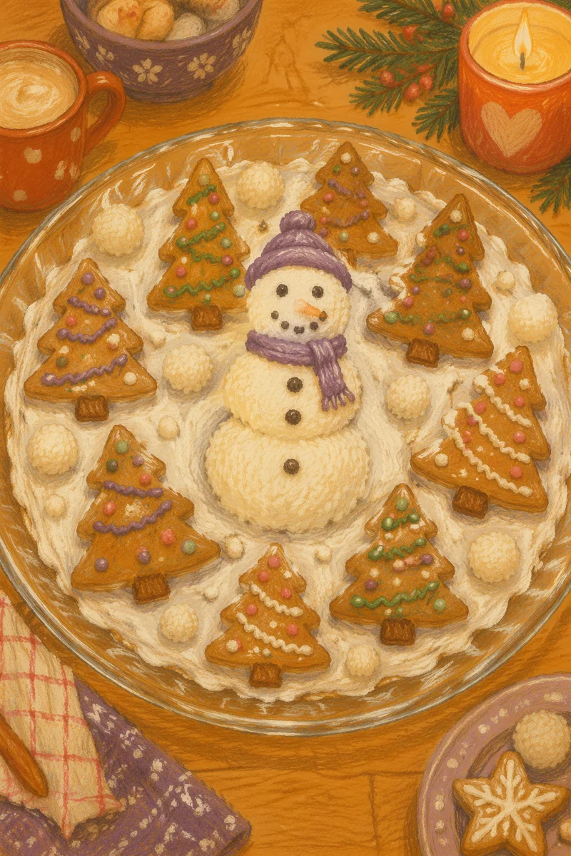 Festive Gingerbread Cookies on Christmas Table
