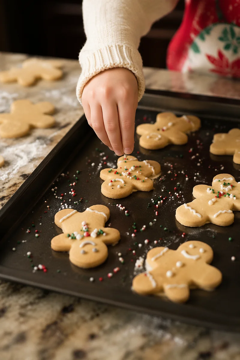 Festive Gingerbread Cookie Decorating at Christmas