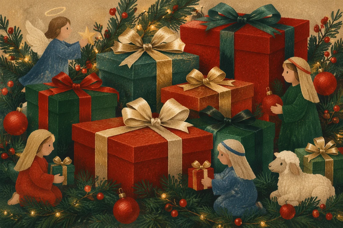 Elegant Christmas Gift Boxes with Satin Bows