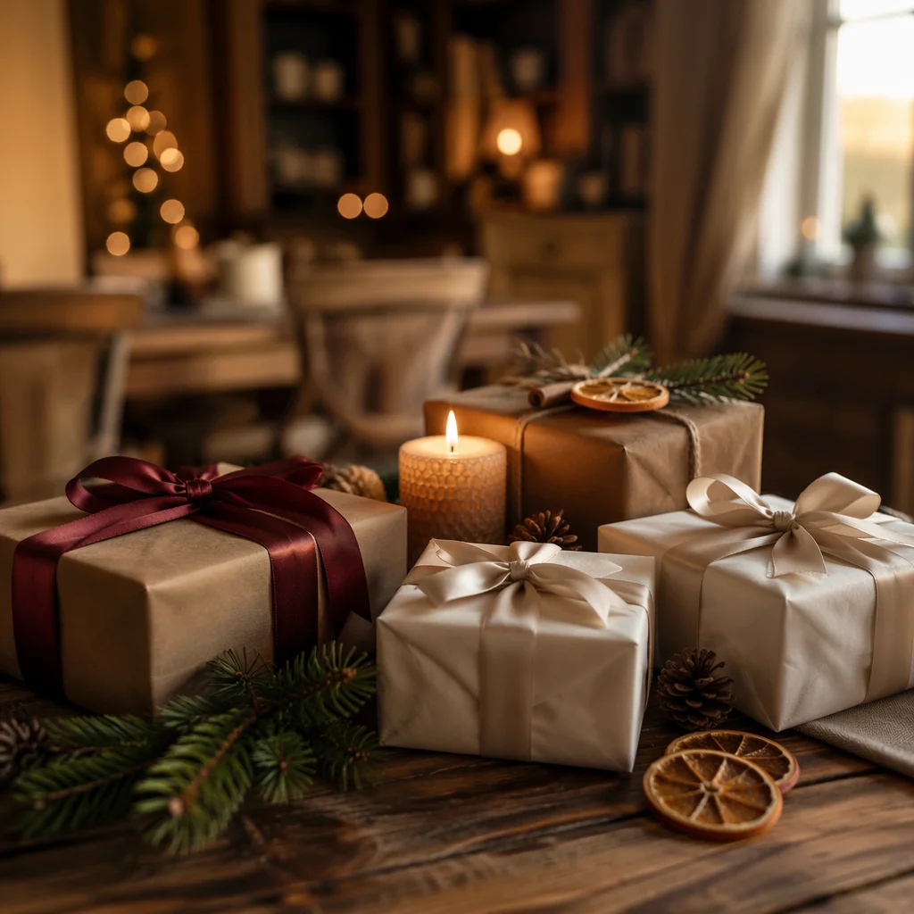 Peaceful Christmas Gifts with Evergreen Candlelight