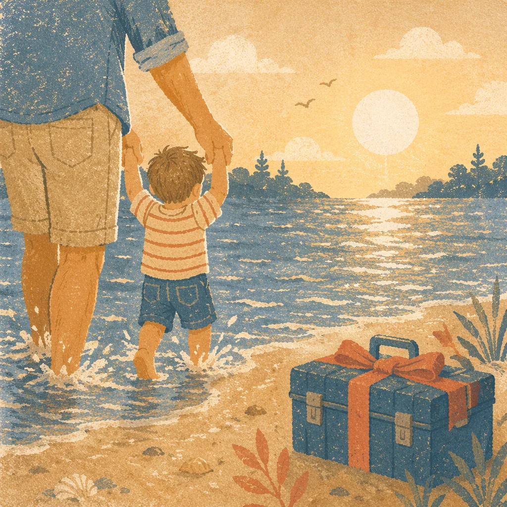 Father’s Day Beach Walk with Toolbox Gift