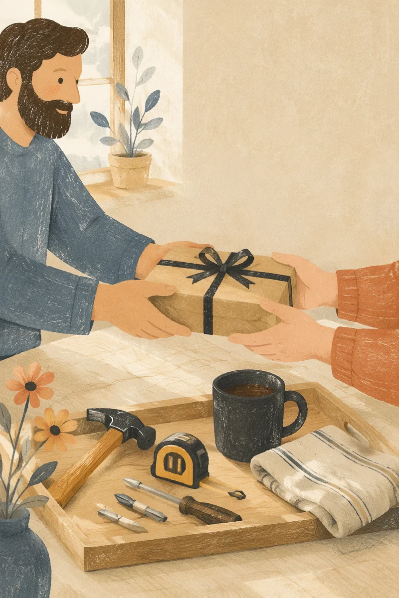 Father’s Day Gift with Tools and Coffee
