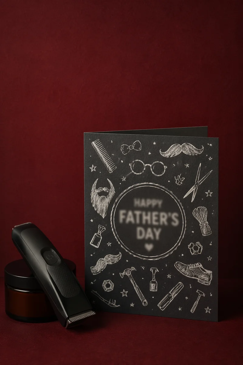 Masculine Father’s Day Card and Grooming Tools