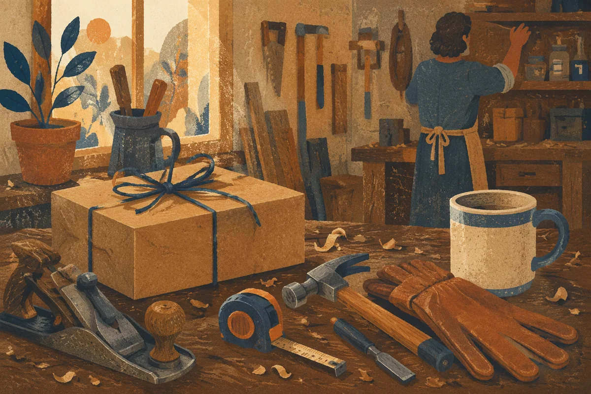 Fathers Day Tools Gift on Workbench