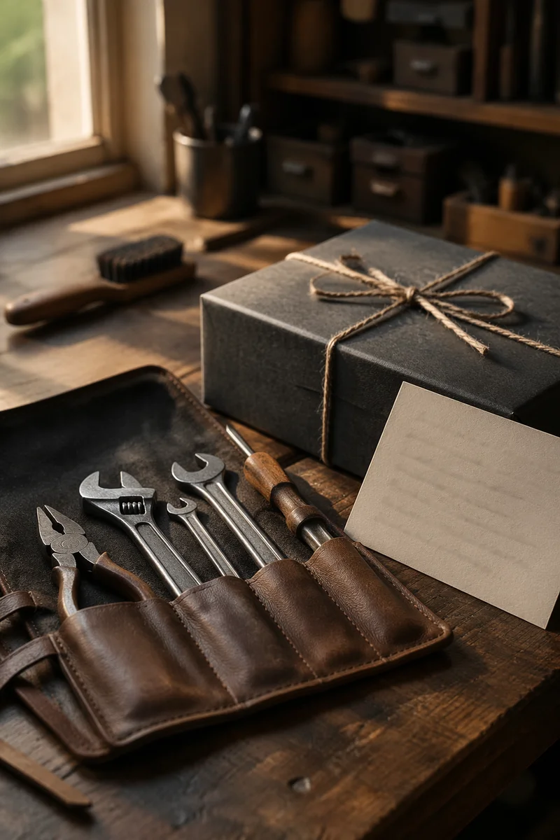 Fathers Day Tools Gift on Workbench