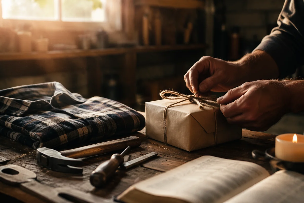 Father’s Day Gift on Wooden Workbench
