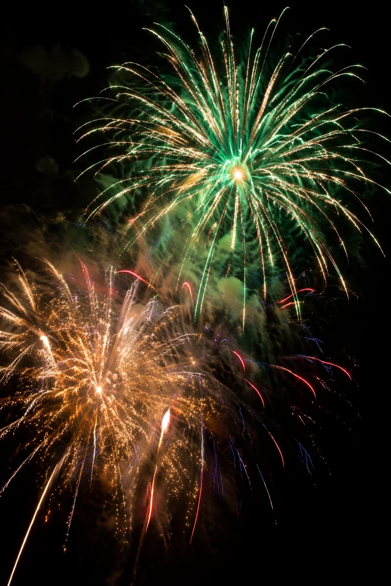 Fourth of July Fireworks Night Sky