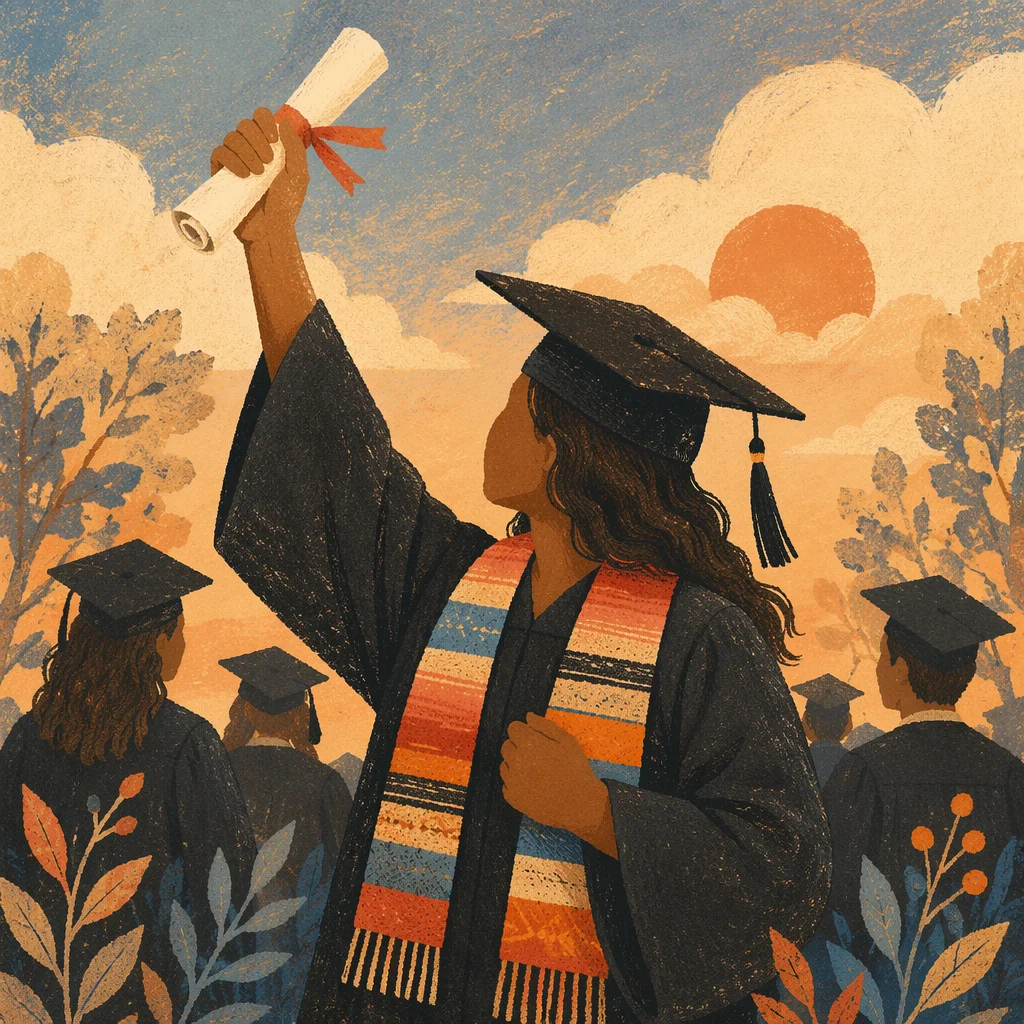 Golden Hour Graduate Diploma Celebration