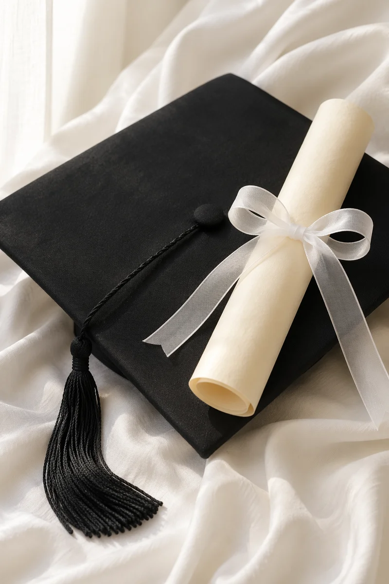 Elegant Graduation Cap and Diploma Celebration