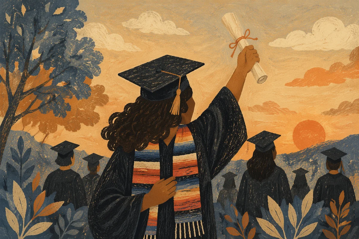 Golden Hour Graduation Diploma Celebration