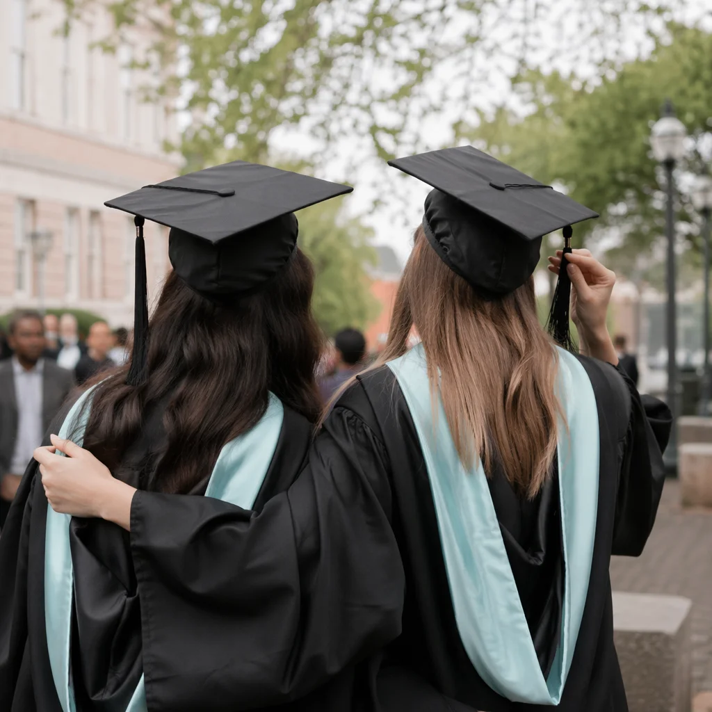 Outdoor Graduation Celebration with Grateful Graduates