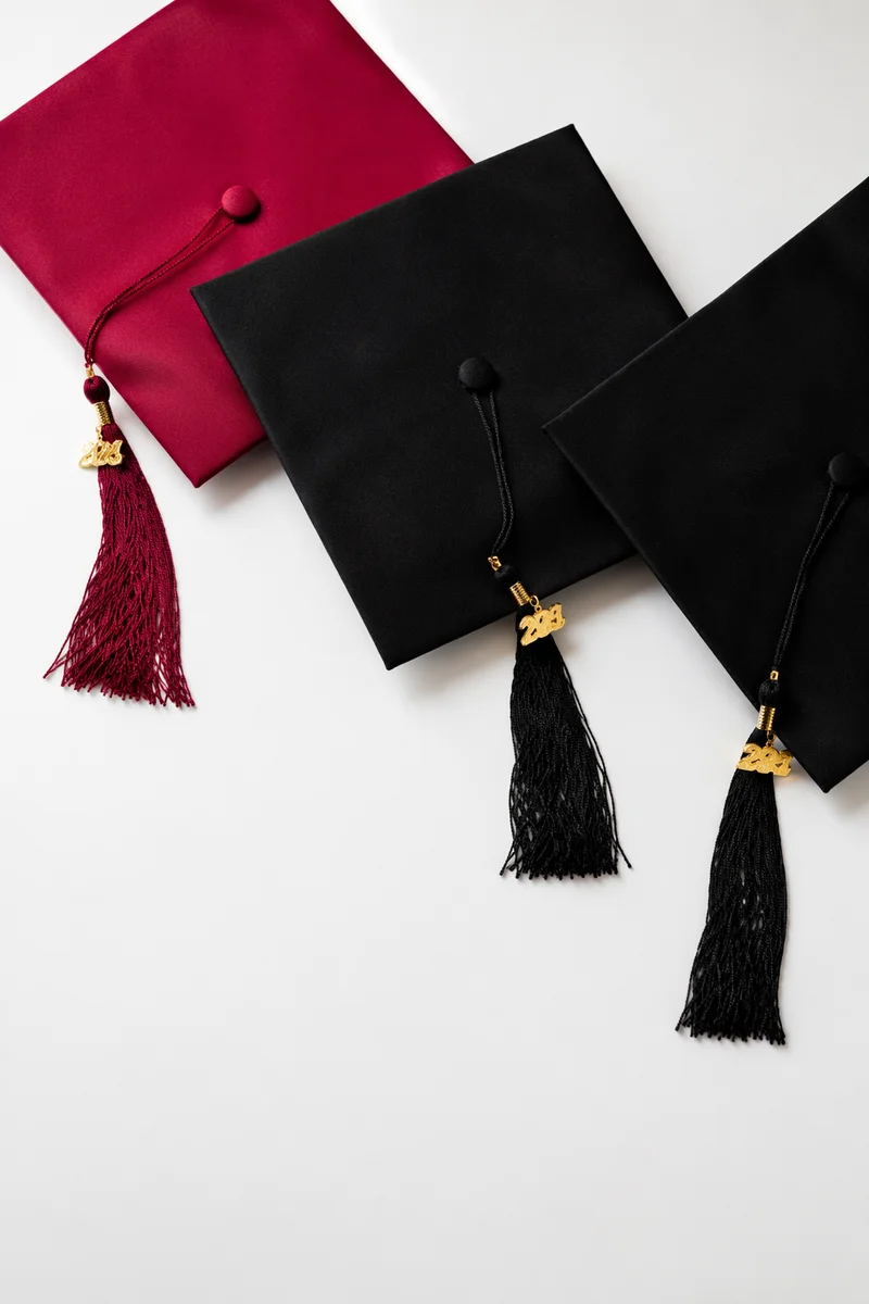 Graduation Caps Flat Lay Celebration Scene