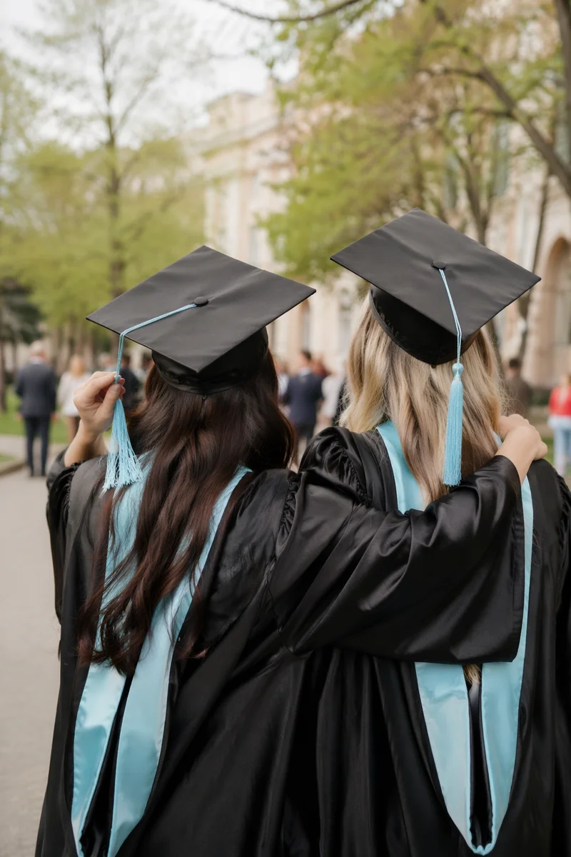 Joyful Graduates Celebrating Spring Ceremony