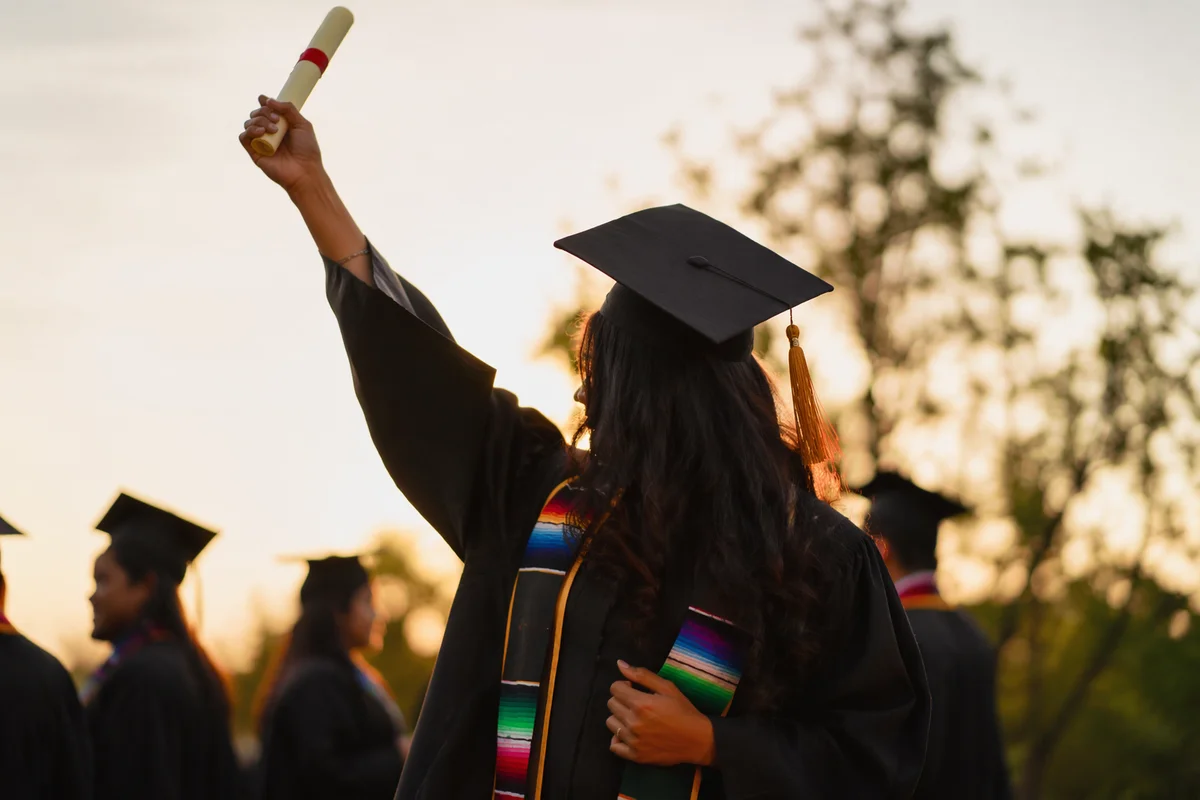 Golden Hour Graduation Diploma Celebration
