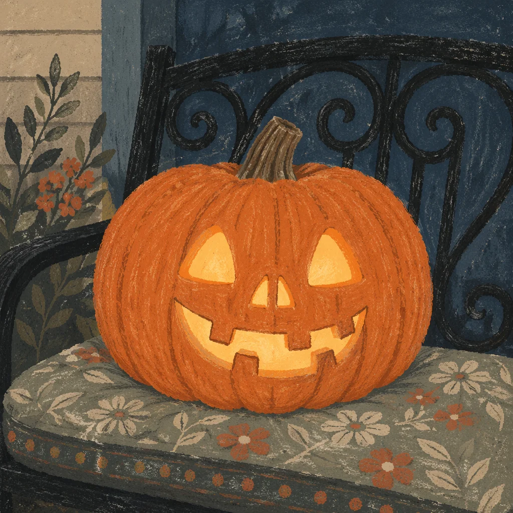 Cozy Hand Carved Pumpkin Lantern