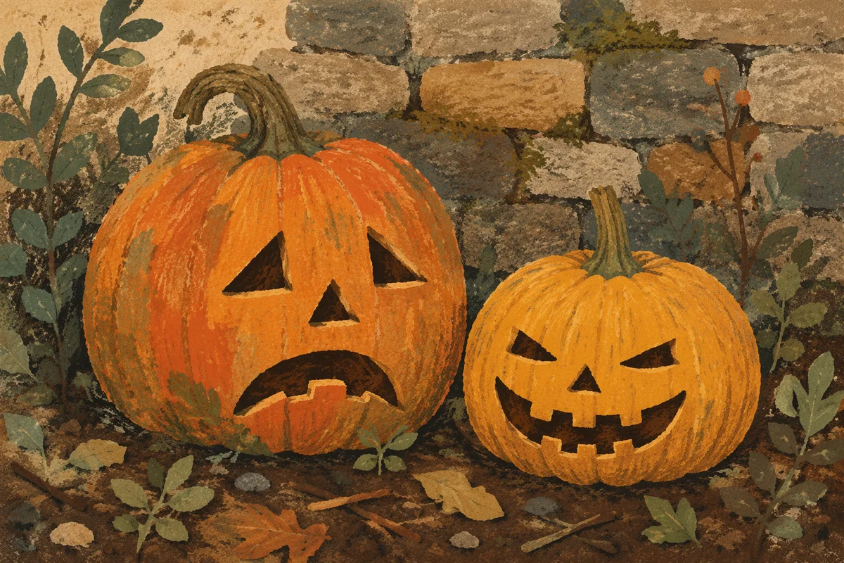 Rustic Carved Jack O Lantern Pumpkins