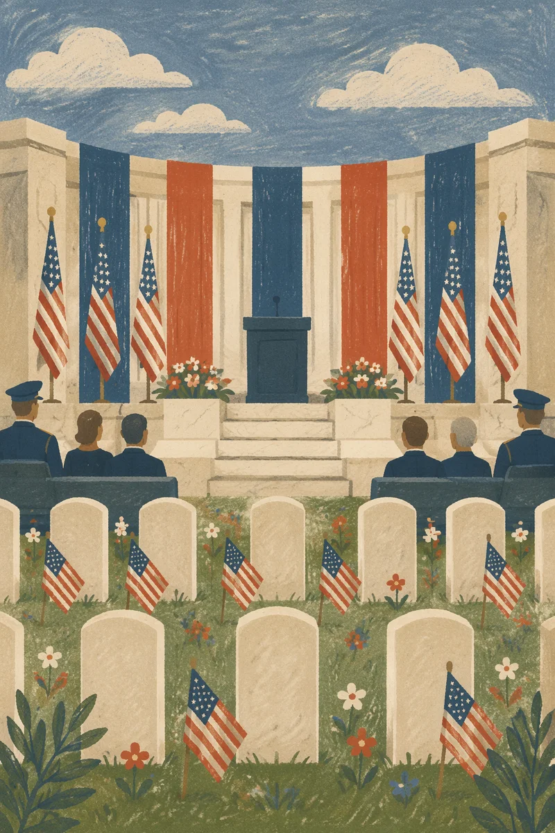 Memorial Day Cemetery Flag Tribute Ceremony
