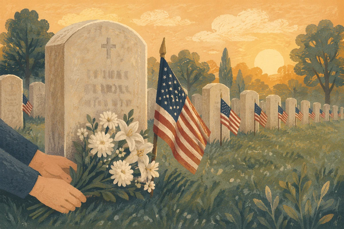 Memorial Day Tribute at Military Cemetery