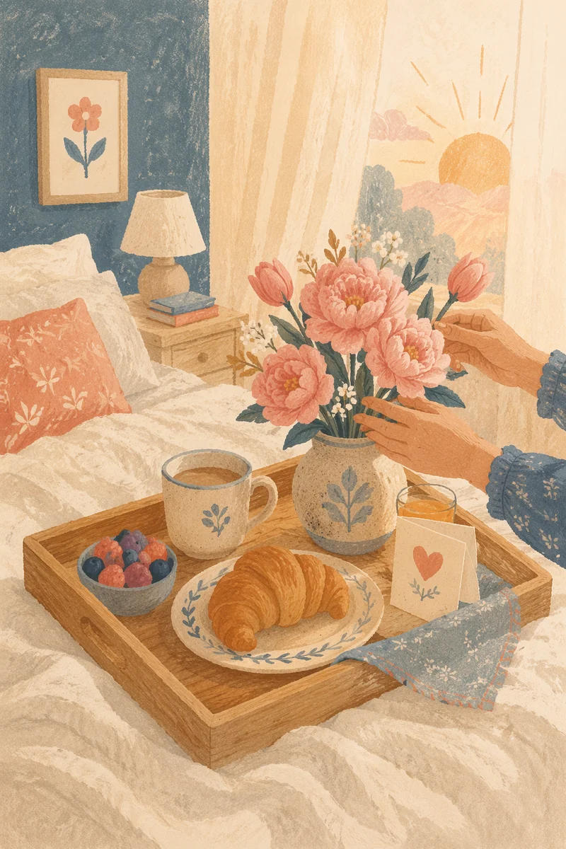 Mothers Day Breakfast in Bed Flowers