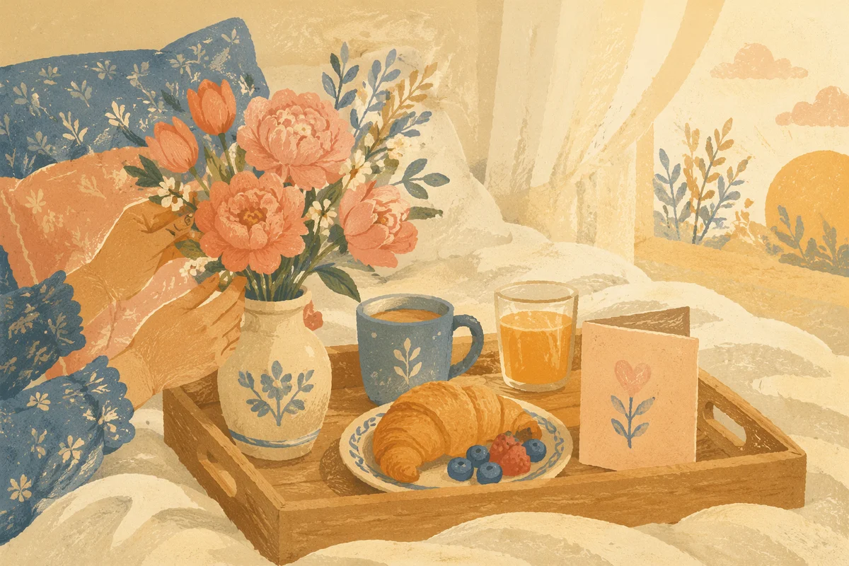 Mothers Day Breakfast in Bed Flowers