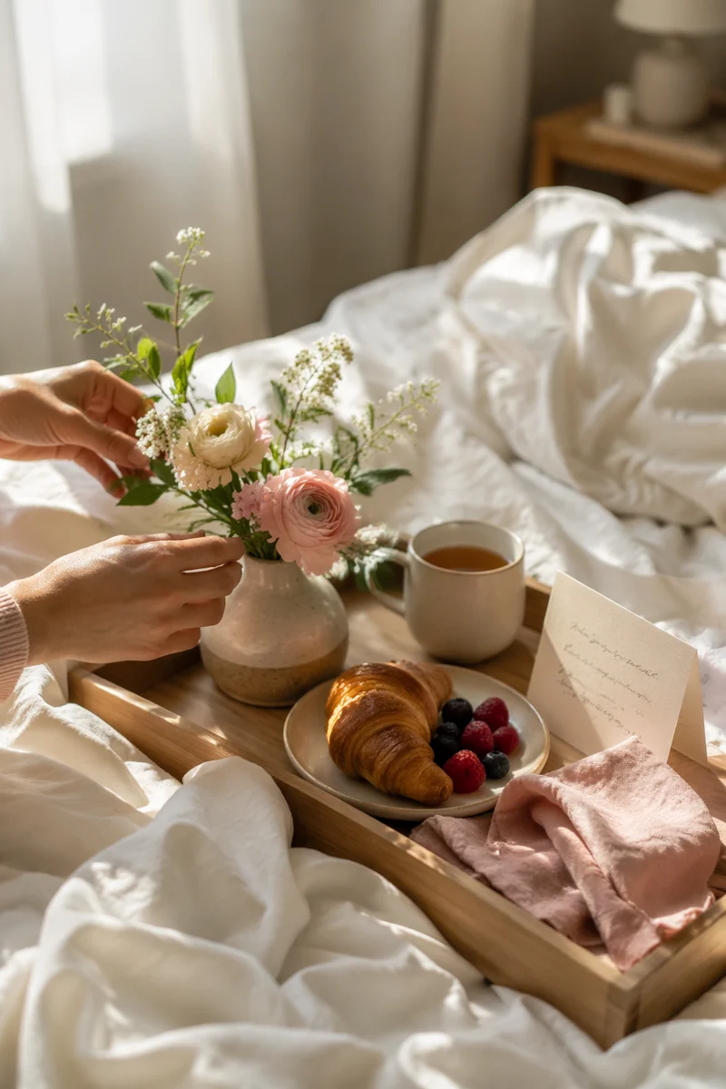 Mothers Day Breakfast in Bed Flowers