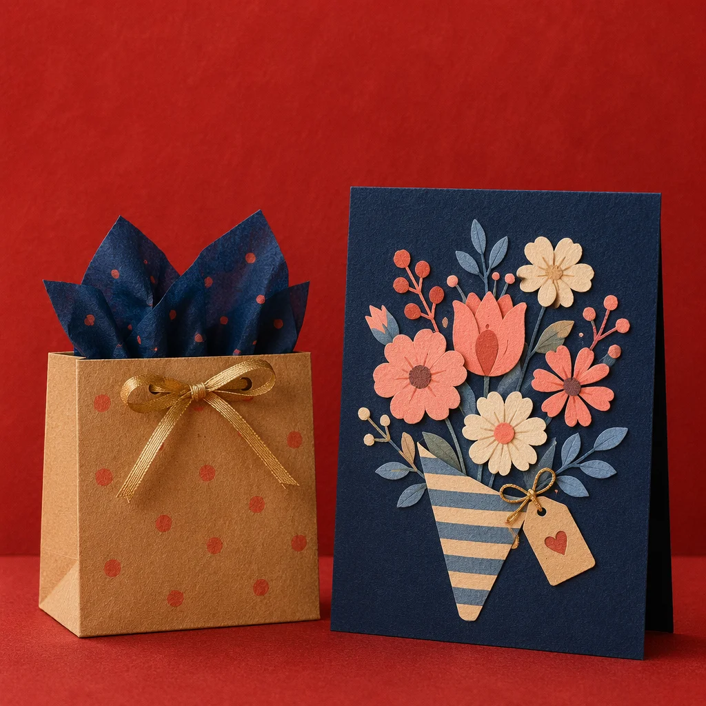 Mother’s Day Gift Bag and Floral Card