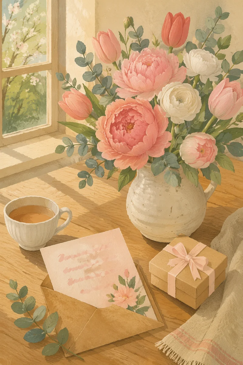 Mothers Day Bouquet and Gift Card