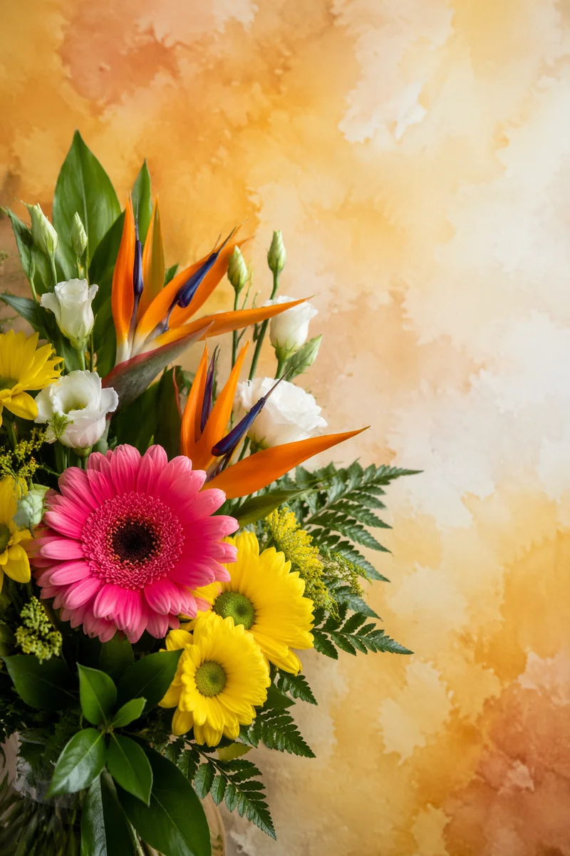 Vibrant Mother’s Day Bouquet Card Layout