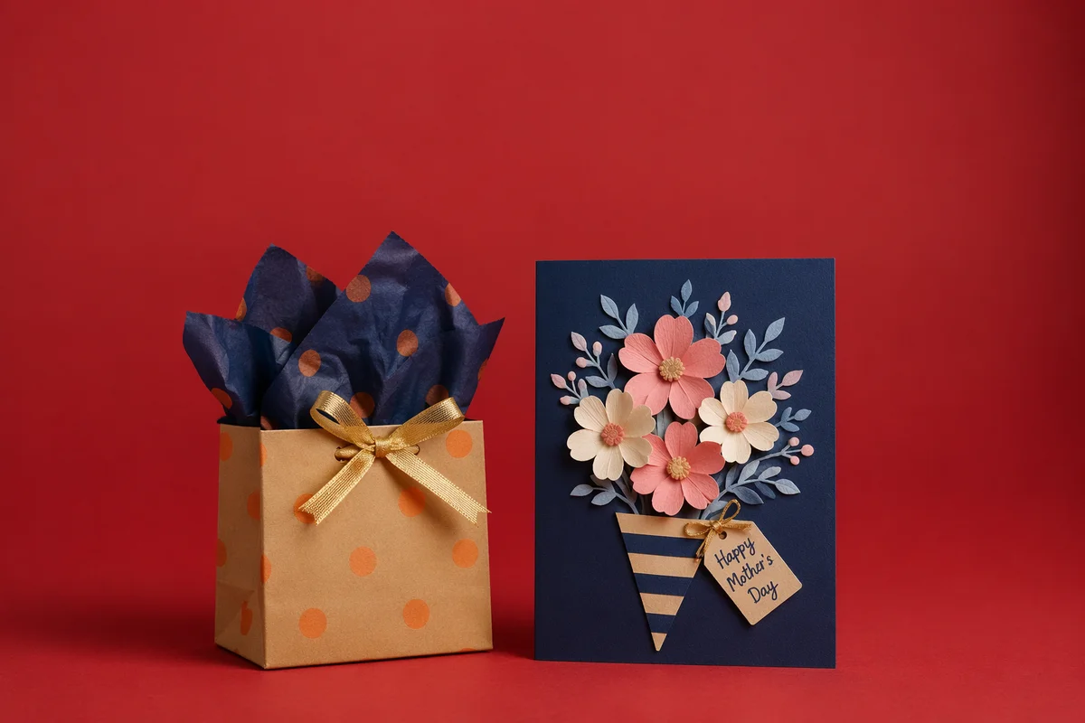 Mother’s Day Gift Bag and Floral Card