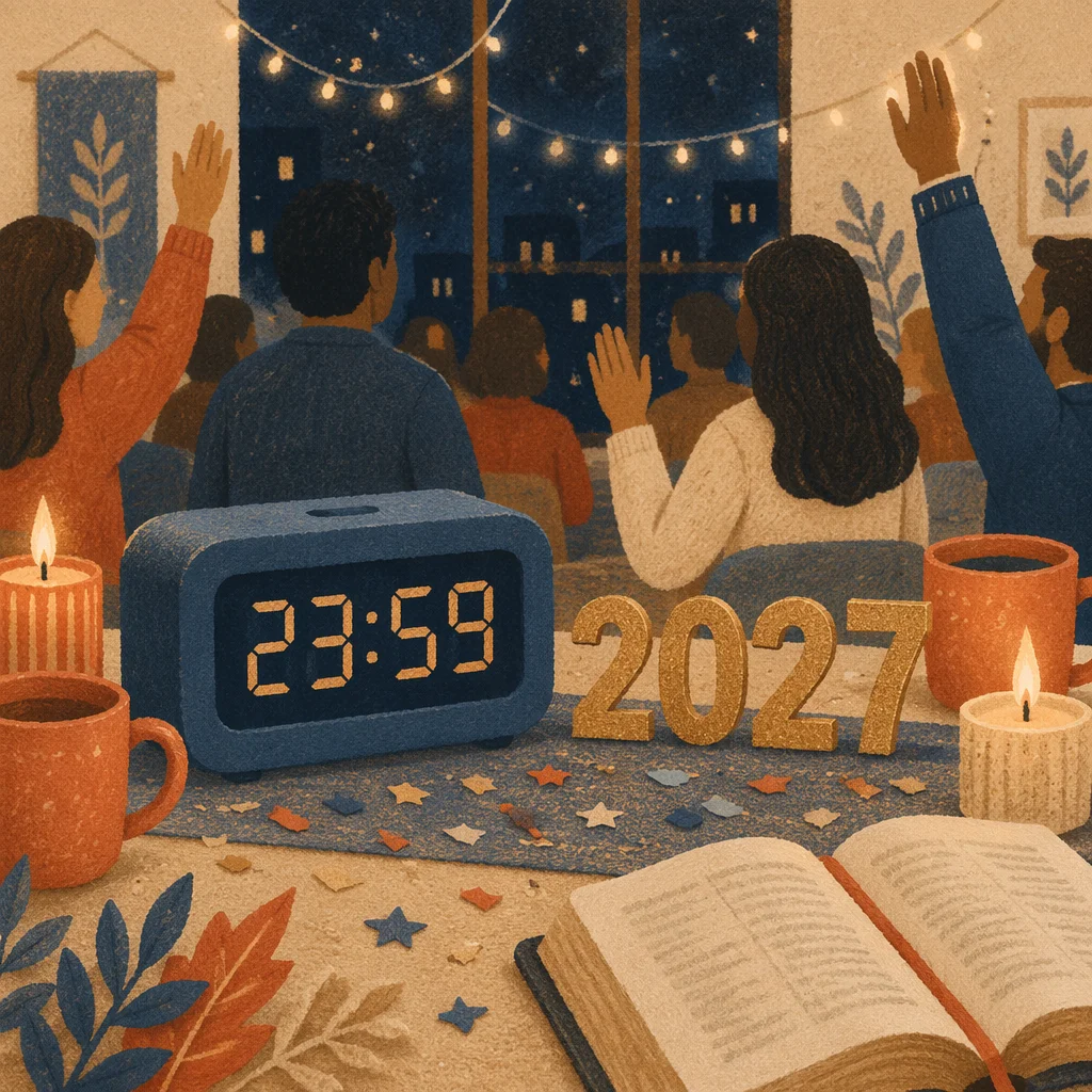 Reverent 2027 New Year Countdown Gathering