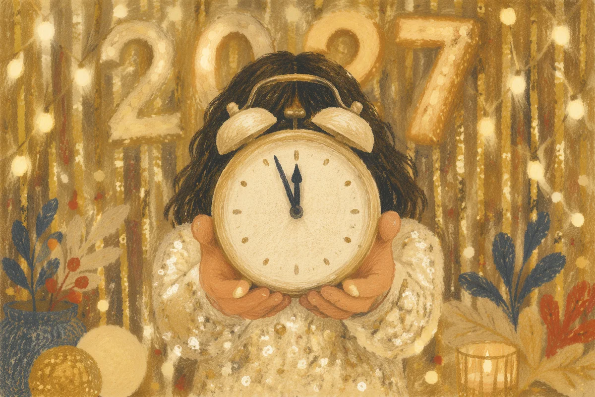 New Year 2027 Countdown Clock Celebration