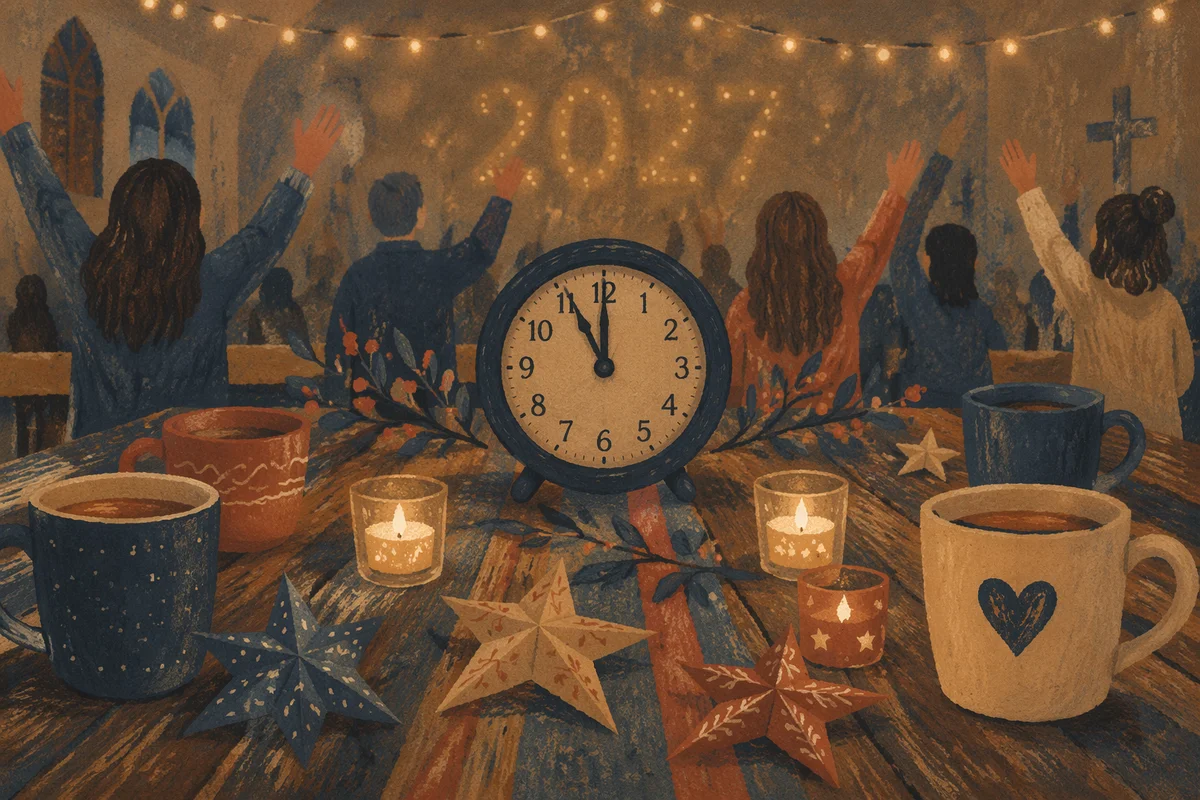 New Year 2027 Church Countdown Celebration