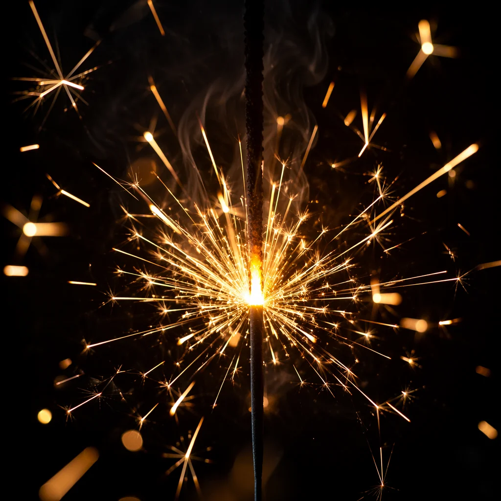 New Year 2027 Sparkler Countdown Celebration