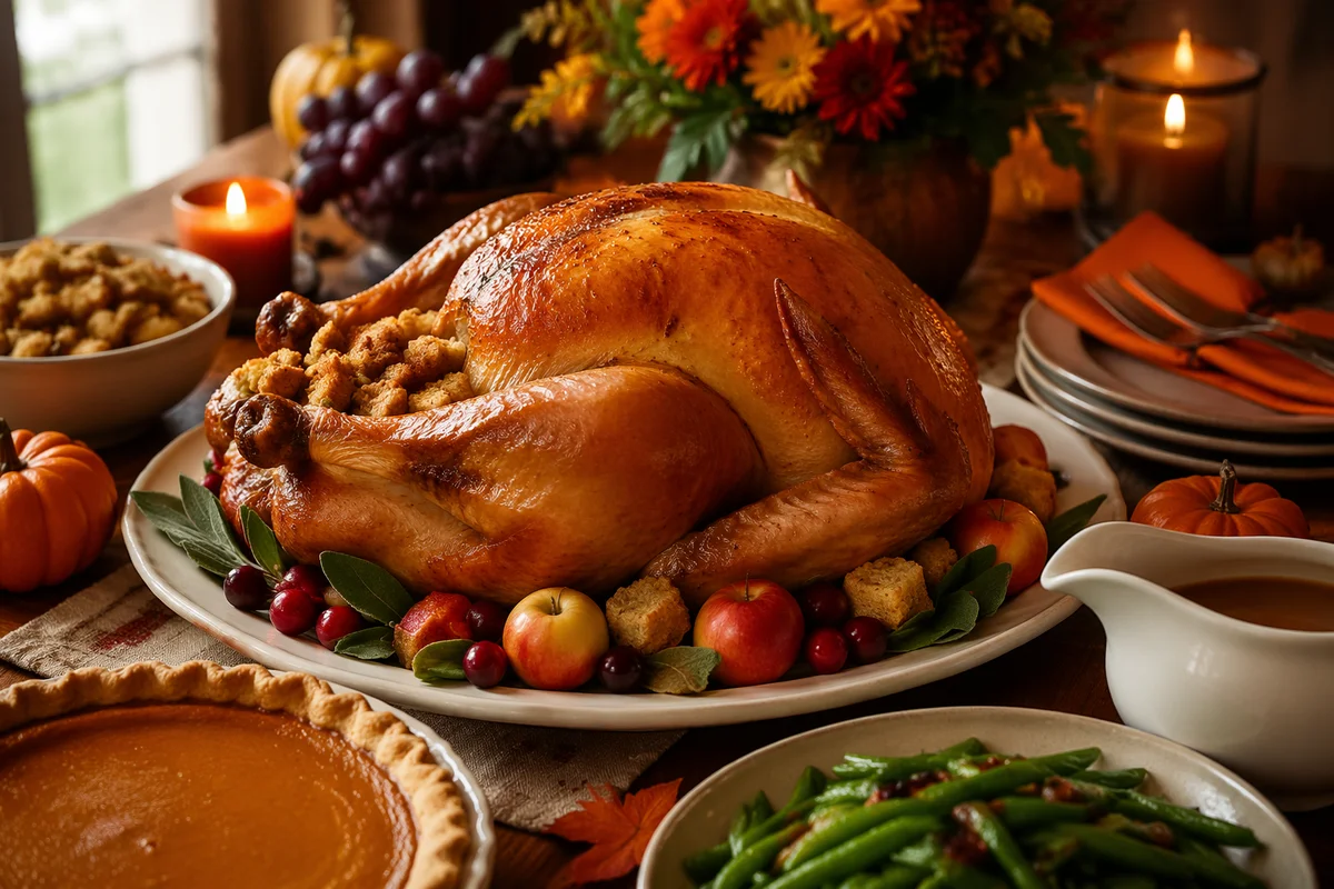 Cozy Thanksgiving Turkey Dinner Feast