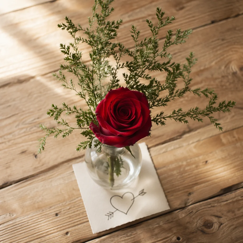 Romantic Red Rose Valentine Still Life