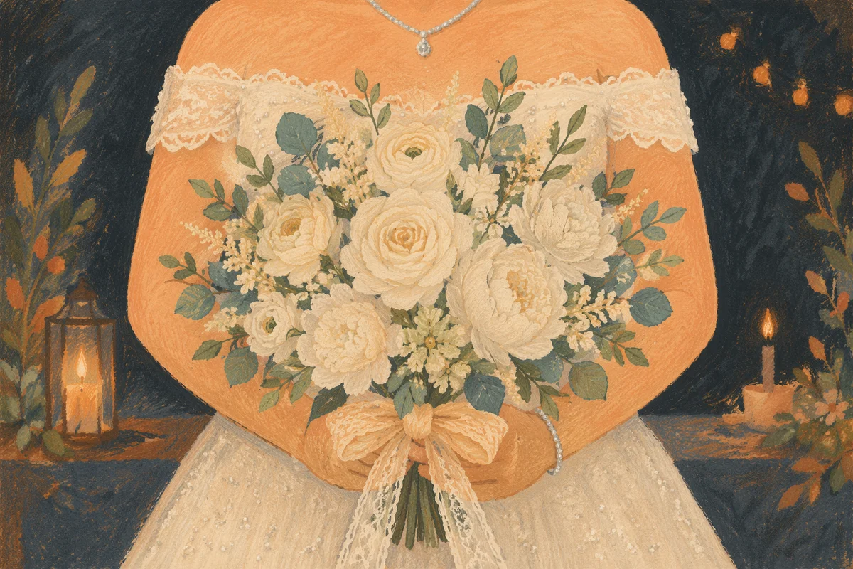 Elegant White Bridal Bouquet for Holiday Wedding