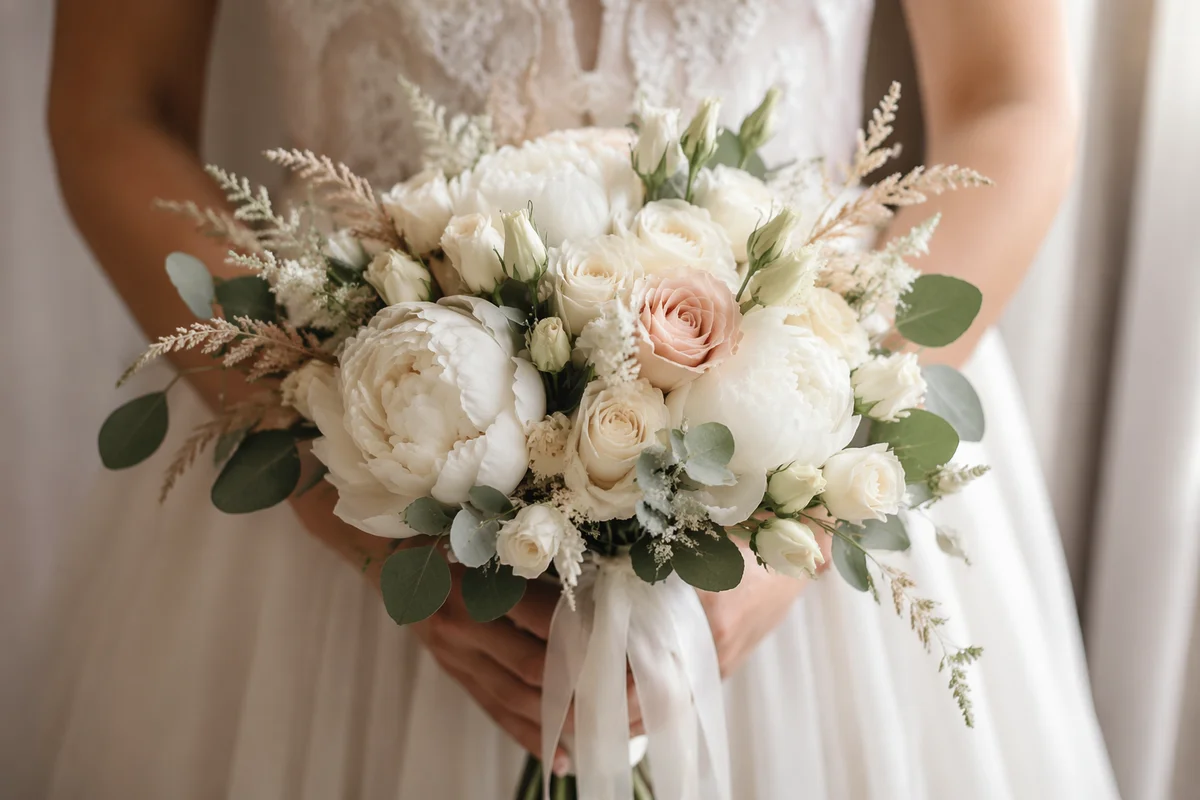 Elegant Bridal Bouquet with White Flowers