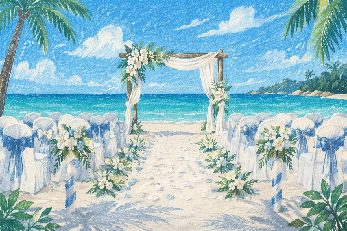 Beach Wedding Floral Arch Ceremony
